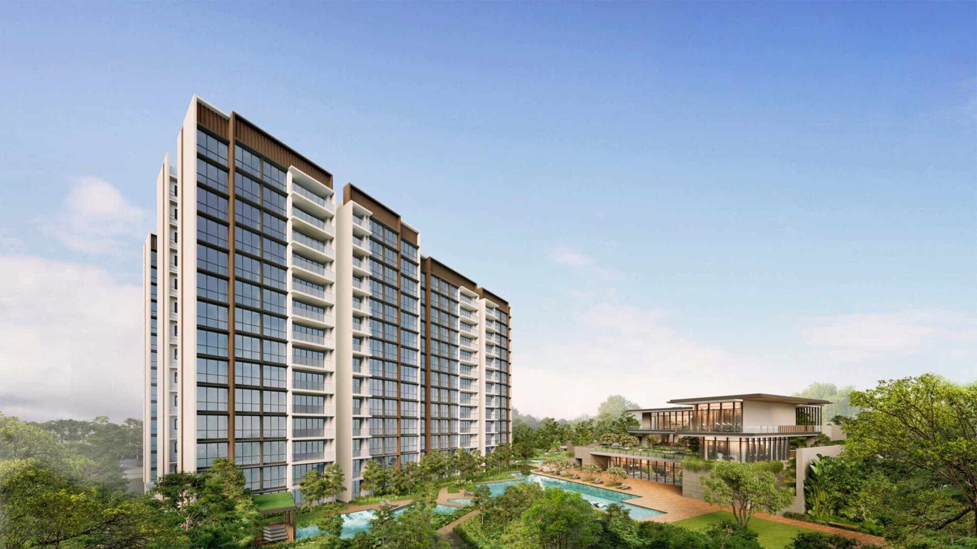 瑞微尔淡滨尼 Rivelle Tampines 执行共管公寓（EC）外观效果图，森联集团开发
