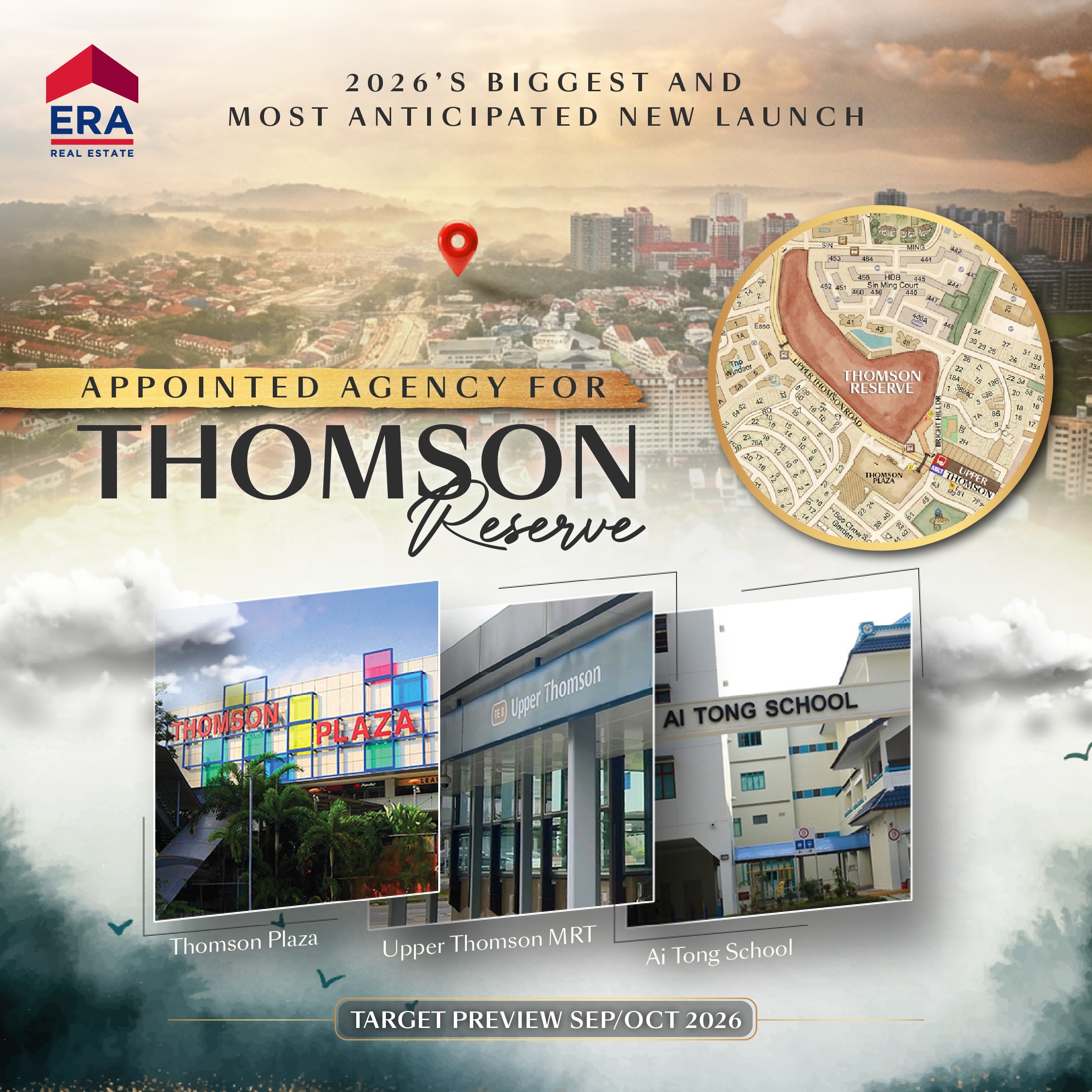 Thomson Reserve location, MRT, mall and school overview